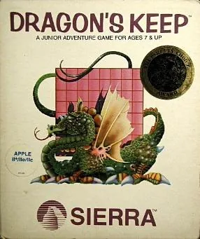 Box art: Dragon’s Keep for the Apple ][, Commodore 64, and Atari 400/800
